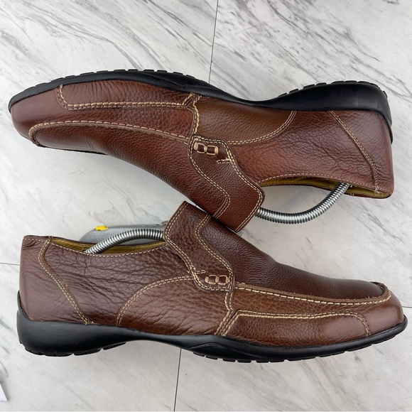 Sandro Moscoloni Brown Leather Slip On Loafers Mens Size 11  display picture 1